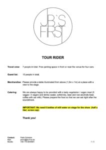 JB`S FIRST Technical Rider and Tour Rider.