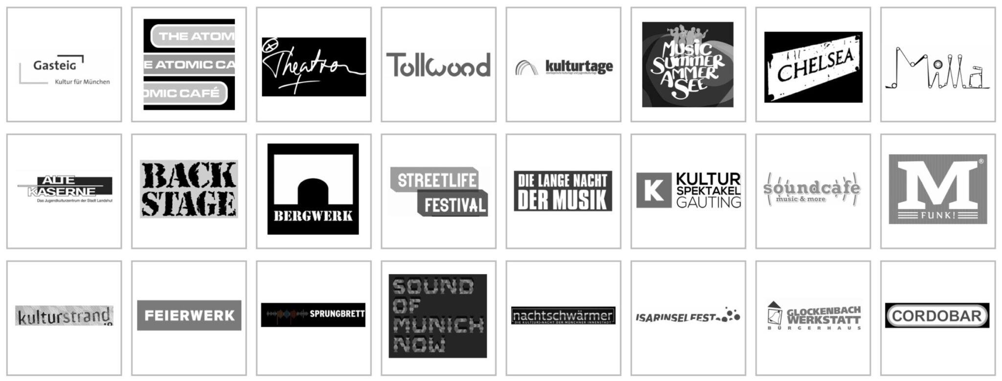 JB`S FIRST - top venue / location / club / festival list of references where the band played shows in the past.